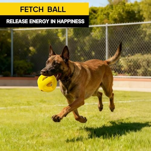 PetiFine Natural Rubber Dog Ball,Large Dog Toys for Aggressive Chewers,4.5"