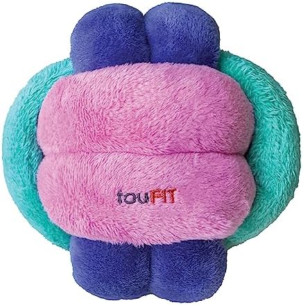 FOUFIT FouFouBrands Hide n Seek Knotted Snuffle Ball Treat Dispensing Nosework Toy for Dogs, Pink, Green Purple, Large