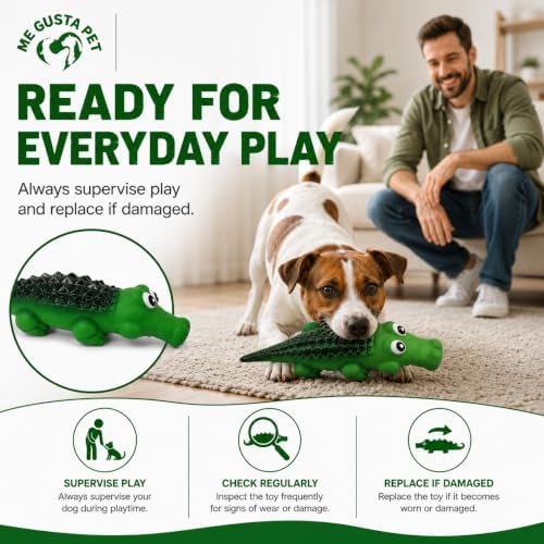 Interactive Dog Chew Toy with Squeaker for Fun, Fetch & Training