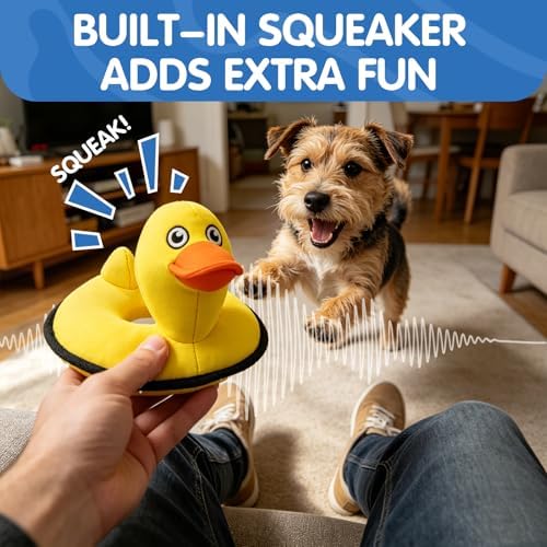 Floating Duck Dog Toy, Squeaky Water Pool Toy for Small Medium Dogs