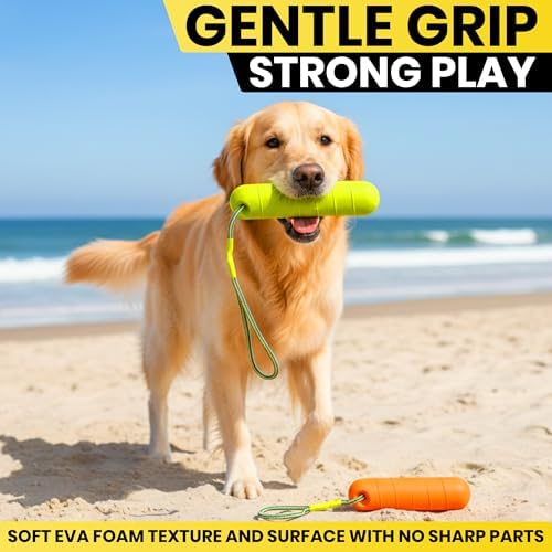 Floating Dog Water Toys - 2 Pack, Bumper Throw Stick for Fetch