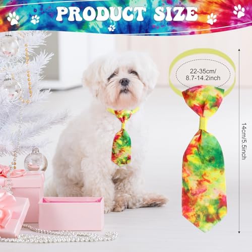 Wesiti 80 Pcs Dog Tie for Small Dogs Assorted Pattern Cat Tie Cat Collar Bows Bowtie Collar Bowtie for Small Medium Puppy Pet Photography Grooming Party(Vibrant Style)