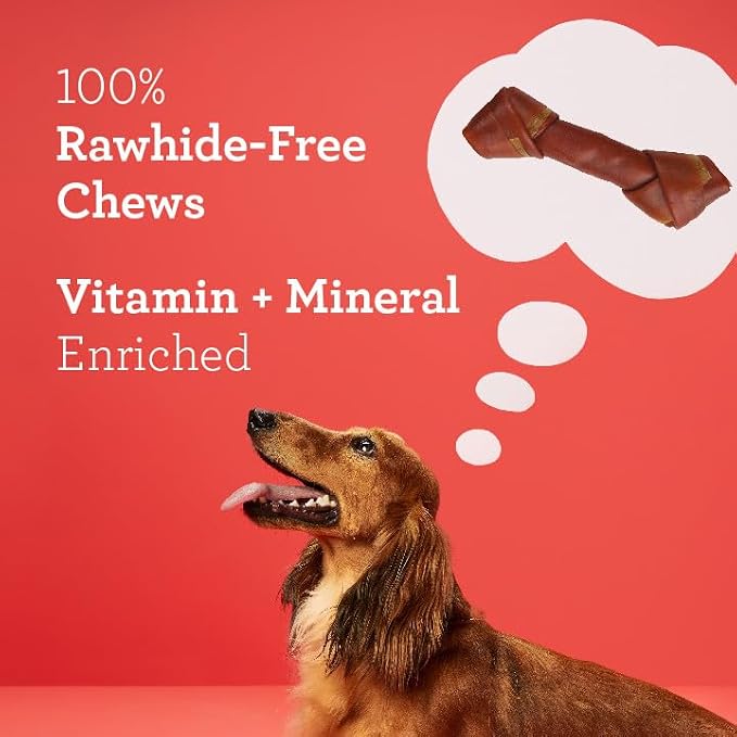 DreamBone Chews, Medium Rawhide Free Dog Bones Made With Real Beef, Chicken and Vegetables, 4 Count | Daily Chew, Digests Safely and Completely, Made With Real Chicken and Veggies, For Adult Dogs