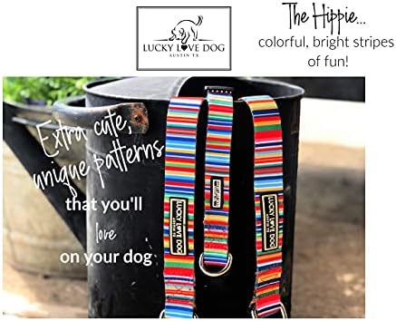 Lucky Love Dog Martingale Collar for Large Dogs No Slip – Hippie, Large