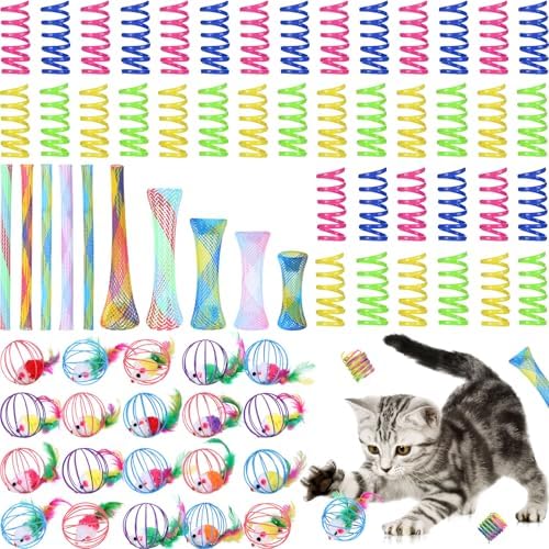 100 Pcs Cat Springs Toys Fashion for Indoor Cats