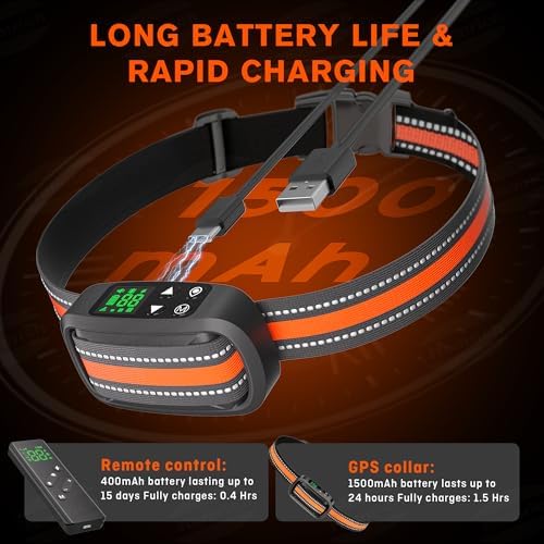 2 in1 Wireless Dog Fence System, 3 Modes, IPX7, GPS Collar with Remote
