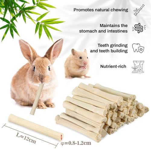 Sukh 240g Rabbit Chew Sticks - Natural Sweet Bamboo Chew for Small Animals