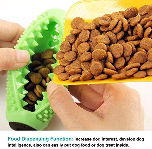 Guardians Dog Chew Toy with Suction Cup for Aggressive Chewers, Puppy Training Treats Food Dispensing Toothbrush Pet Teeth Cleaning Rope Toys for Small Medium Dogs(Green)