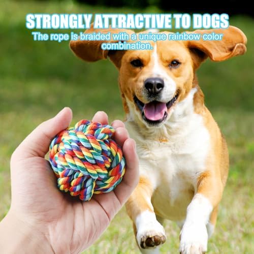 Celery Tough Dog Toys for Aggressive chewers - 7 Pack Durable Cotton Rope chew Toys for Large Dogs and Medium, Interactive tug of War, Teeth Cleaning, Puppy Training and Fetch Play (7 Pack)