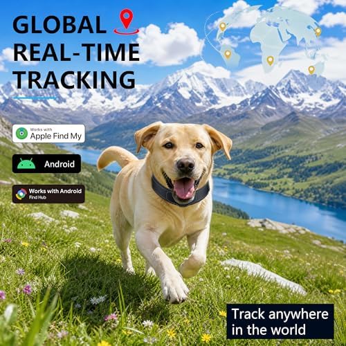 New GPS Tracker for Dogs: Smart Pet Collar with Real-Time Tracking,No Monthly Fee/Subscription (iOS & Android) Waterproof, Anti-Lost,365-Day Long Battery Life GPS Tracker Dog Collar(Tracker Included)