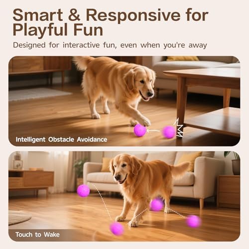 Interactive Dog Ball, Smart Interactive Dog Toys for Medium and Large Dogs