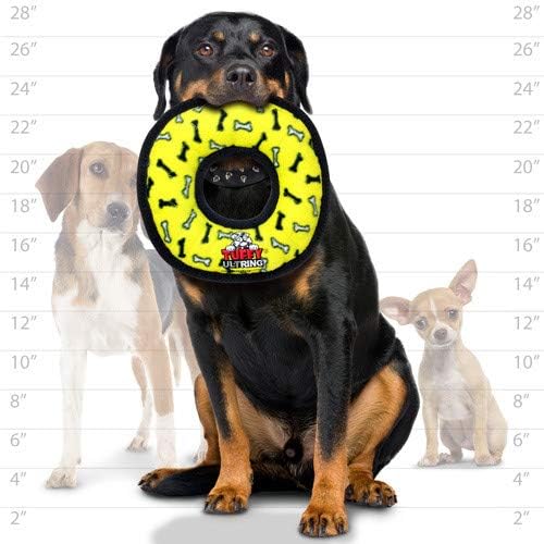 TUFFY® 2 Pack Ring and 3Way Tug Ultra Durable Plush Dog Toys