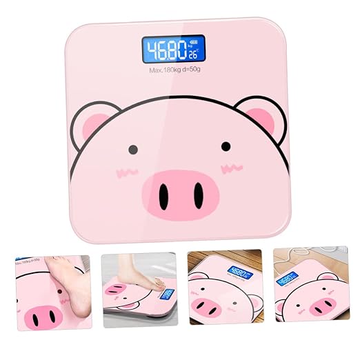 Outanaya 1pc Digital Body Weight Scale Multi- Scale Tempered USB Charging LCD Display for Home Bathroom