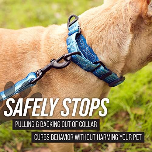 Leash Boss Martingale Collar for Dogs | Reflective Nylon Dog Collar for Large Dogs, Medium and Small Dogs | No Pull Pet Training Collar | Quick Release Buckle, Adjustable Pet Collar
