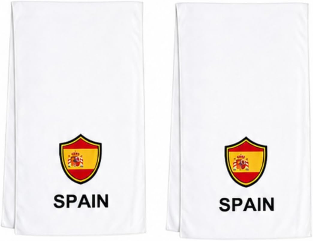 Cooling Towels for Neck and Face, 2-Pack Sports Cooling Towels for Hot Weather, World Cup 2026 Spain, Microfiber Cooling Towel Instant Cool Ultra Soft Lightweight for Baseball Soccer Gym Yoga Golf