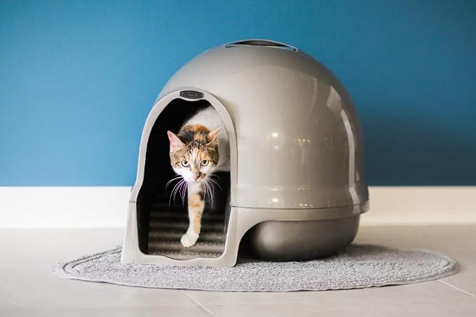 Petmate Booda Clean Step Cat Litter Box Dome, Pearl White | 95% Recycled Materials, Made in USA