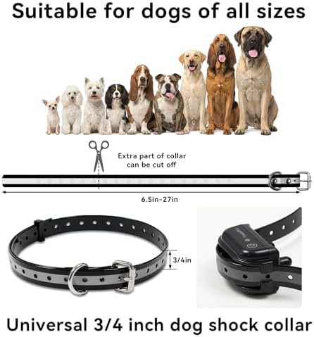 TPU Waterproof Dog Collar Replacement Strap,Easy-Clean,Odor-Resistant e Collar Strap, Shock Collar Replacement Strap Designed for Daily Training and Evening Walks.