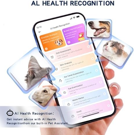 DBDD GPS Dog Tracker with Subscription,Virtual Fence&Health Monitor,IP67,WH