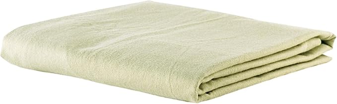 Deluxe Flannel Flat Massage Table Sheets by NRG - 100% Cotton Flannel Massage Linens - 160 GSM, 200 Thread Count - Soft Double Brushed Cotton - Oversized for Better Coverage - 63" x 100" - Color Sage