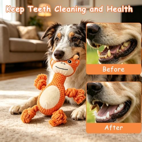 Plush Squeaky Chew Toy for Small Medium Large Dog,(Red Deer)