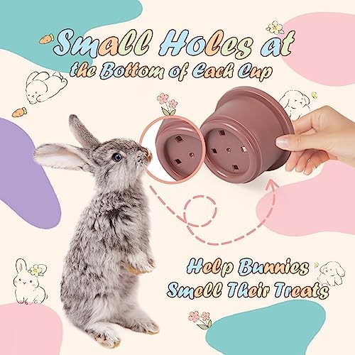 Stacking Cups for Rabbits, 8PCS Stackable Bunny Toys for Small Pets