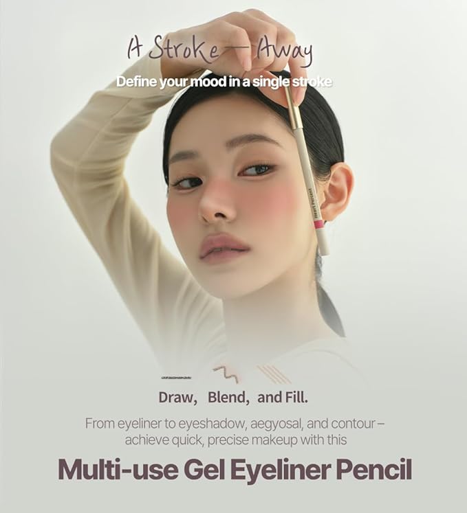 Heart Percent Dote On Mood Gel Eyeliner Pencil, Long-Lasting Waterproof Smudge Proof Smooth Retractable Eye Liner Pencil with Built-In Sharpener (17. Dohwa Red)