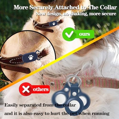 Waterproof Dog Collar Holder Compatible with Samsung Galaxy SmartTag2 | Silicone GPS Tracker Hidden Loop Holder for Smart Tag2, Anti-Lost Tag2 Case(Green)