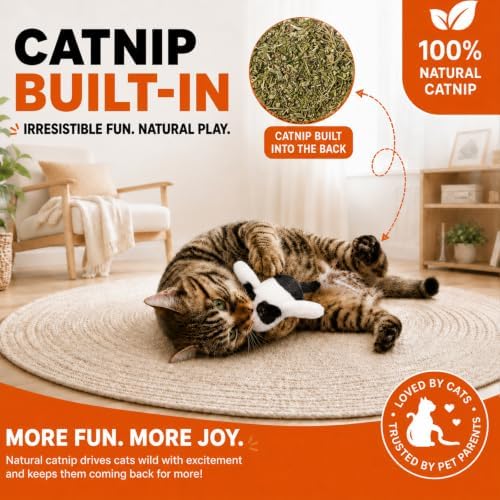 BABORUI Interactive Cat Toy Flying Mouse, Cow Mouse