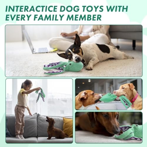 Plush Octopus Dog Toy Bite Resistant InteracPet Plush Toy Cat Dog Plush Squeaky Toy Octopus Shell Puzzle Toy Bite Resistant Interactive Pet Dog Teeth Cleaning Chew Toy for Small and Medium Dog