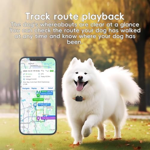 Traction Smart Dog GPS Tracker | Real-Time Pet Tracking with Virtual Fence | Waterproof | Global Positioning | Dog Collar