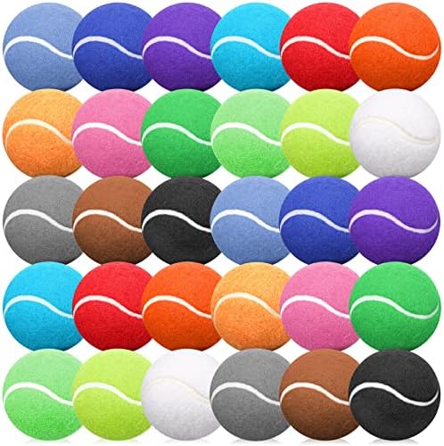 Yunsailing 45 Pcs Dog Tennis Balls 2.4 Inch Dogs Toy Balls Bright Colors Pet Training Toy for Small Medium Large Puppy Indoor Outdoor Interactive Training Exercise Games