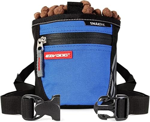 EzyDog SnakPak Wearable Dog Treat Bag with Magnetic Closure - Blue