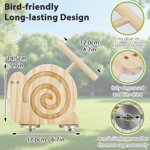 Bird Foraging Toys with Perch, for Novice/Older/Slow-Learning Birds