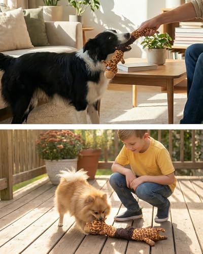 3-In-1 Squeaky Dog Toys for Chewers, for Small Medium Breed, 2 Pack