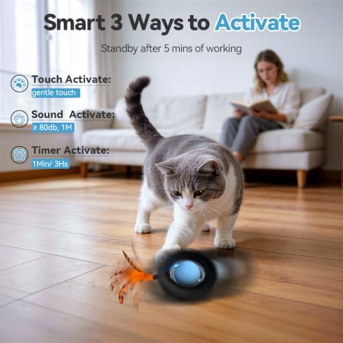Interactive Cat Toy Ball-Automatic Motion Activated Moving Ball Toys