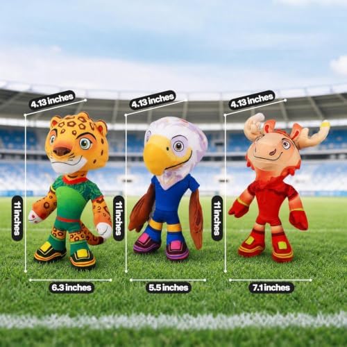 World Cup 2026 Officially Licensed Mascot Pet Plush, Dog Toy, Clutch(USA) Dog Bite Toy, Fan Pet Lover Collection
