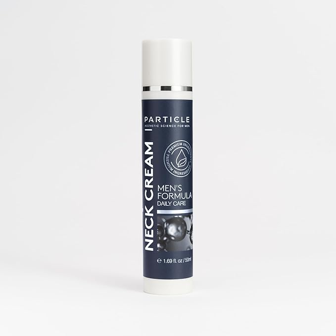Particle Neck Cream, Daily Skin Care for Men with Collagen, Hyaluronic Acid, Retinol, Vitamin E, Moringa Oil & Shea Butter for Health Skin Support, Hydrating Men’s Body Lotion, 1.7 fl oz