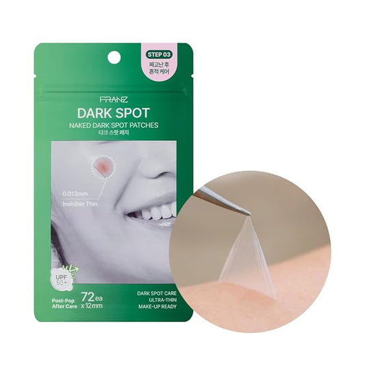 FRANZ Dark Spot Pimple Patche for Acne Marks & Post Acne Spot, Invisible Thin Pimple Spot Treatment, Makeup-Friendly with UV Protection for Daytime Acne Care - 72 Patches