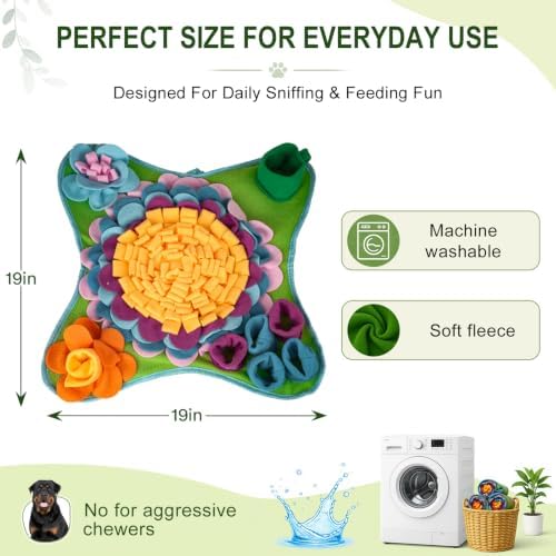 Dog Snuffle Mat for Slow Feeding - Nose Work & Mental Enrichment Toy
