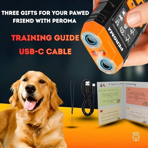 Dog Bark Deterrent Device, 5 Training Modes with Sonic/Max/Beep, Red Light & Night Flashlight, 60FT Ultrasonic Anti Barking Control – Safe, Humane, Rechargeable Indoor/Outdoor Bark Trainer for Dogs