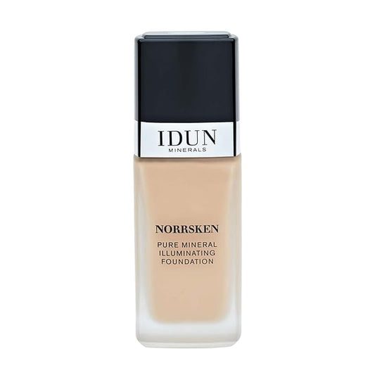 IDUN Minerals Liquid Norrsken Foundation - Silky Smooth Coverage - Luminous, Dewy Finish for Dry and Dull Skin - Water Resistant and Vegan Makeup - 210 Siri - Neutral Medium - 1.01 oz