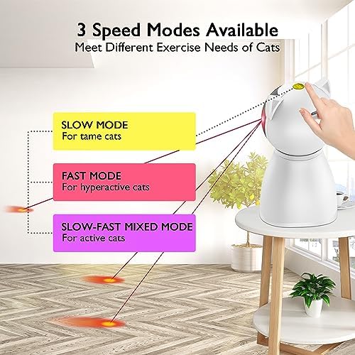Valonii Cat Toys [2025 Newly Upgraded] Real Random Trajectory Rechargeable Motion Activated Cat Laser Toy Automatic,Interactive Cat Toys for Indoor Cats/Kitten/Dogs