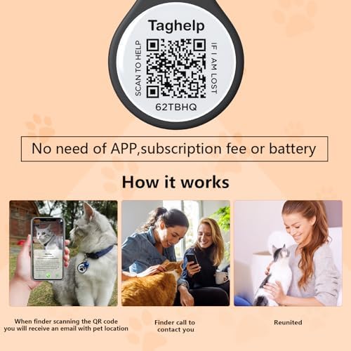 Airtag Cat Collar Breakaway With Apple Air Tag Holder, QR Code, Bell, ID Tag for Girl Boy Kitten - Reflective, Personalized Real-time Scan Alerts (Black)