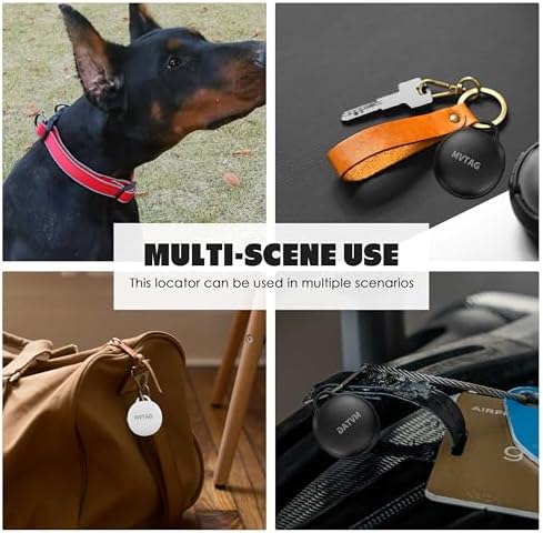 Dog Tracker GPS Collar No Monthly Fee, Real-Time Mini Pet Tracker for Small Medium Large Dogs, Reflective Waterproof Dog Tracking Collar with Bell, Indoor & Outdoor (Only for iOS)