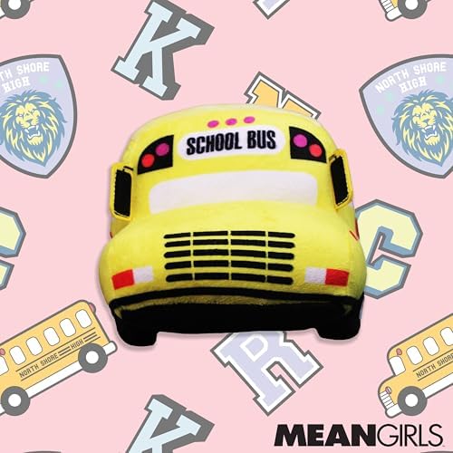 Mean Girls, Plush Dog Toys, Interactive Schoolbus with Squeaker, Large