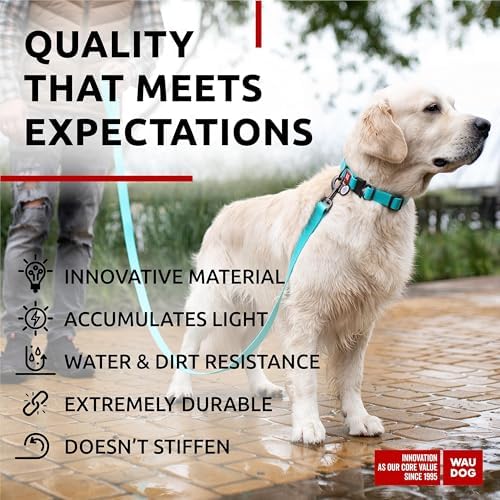 WAUDOG Waterproof Dog Collar Airtag Holder QR Tag Small Medium Large Dogs