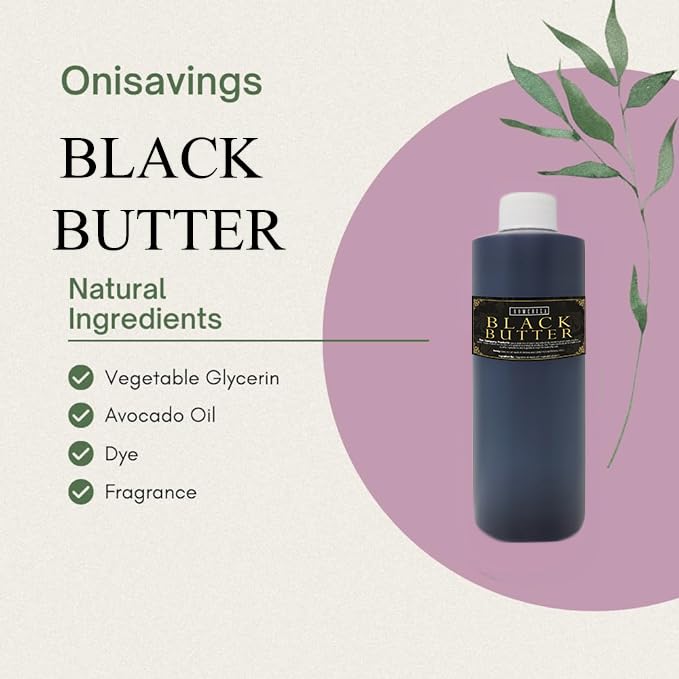 Perfume Black Butter Body Oil Scented - Black Butter Oil Fragrance for Men - Body Long Lasting Perfume- Uncut Fragrance Oil - 16 Oz (Pack of 1)