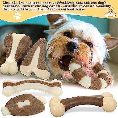 Libima 6 Pcs Dog Chew Toys for Aggressive Chewers, Cute, Small and Medium