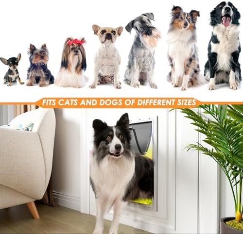 MIAOTONG 2 Pack Easy-Fit Extra Large Dog Door Replacement Flaps with Screws | Compatible with PetSafe Freedom Doggie Doors PAC 11-11040, Dog Door Flap Measures 13 1/8”x 24 7/8”, Flexible, Durable