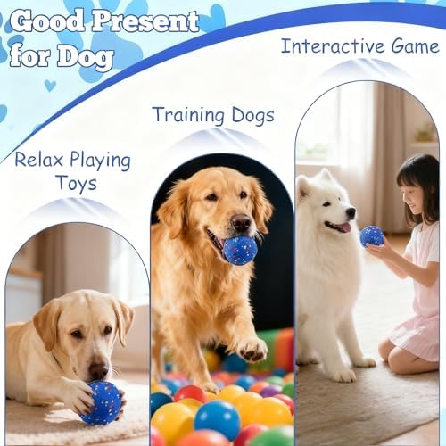 Smart Interactive Dog Toy, Automatic Moving Bouncing and Stimulation Interactive Dog Ball, Pet-Safe E-TPU Material, IP54 Waterproof Rating, Anti Boredom Dog Toys to Keep Them Busy, Blue